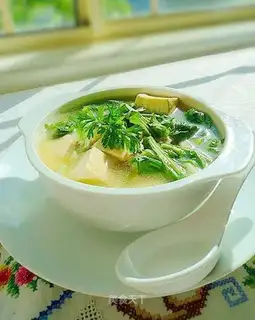 Mustard tofu soup
