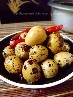 Spiced quail eggs