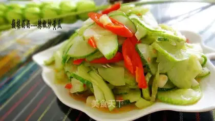 stir-fried cucumber with pepper