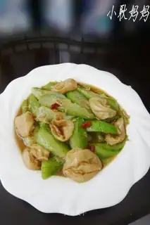 stir-fried loofah with oil gluten