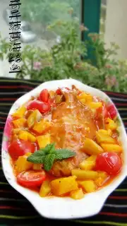 Exotic pineapple sea pomfret