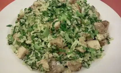 Fried rice with black pepper and pork