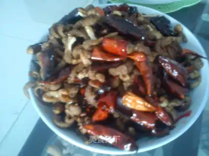 Spicy fried mutton tripe