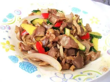 stir-fried chicken gizzards