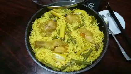 ♪ Scrambled rice in Indian rice
