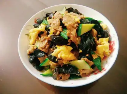 Simple mushu meat
