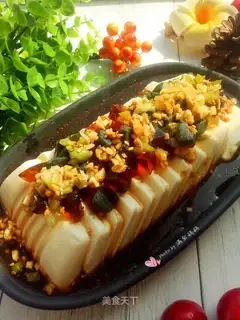 Frozen eggs and tofu
