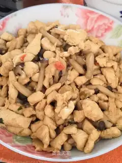 Crab mushrooms, fried chicken