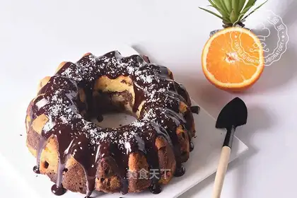 Orange marble cake
