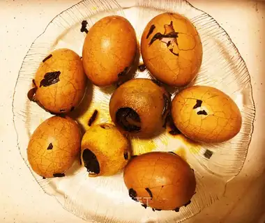 Fresh lemon tea eggs