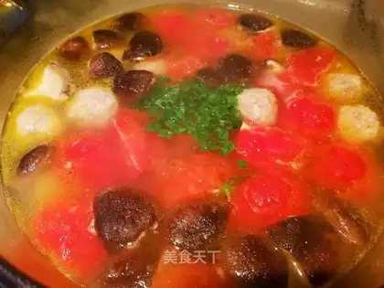 Tomato mushroom meatballs