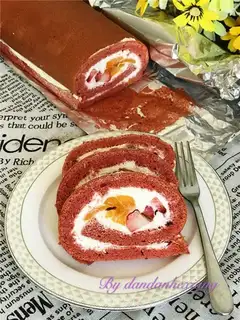 Red velvet cake rolls