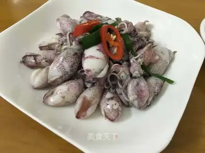 Burning little squid