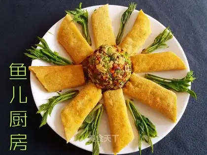 A tofu egg roll