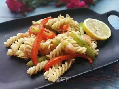 Shrimp platinum fried pasta