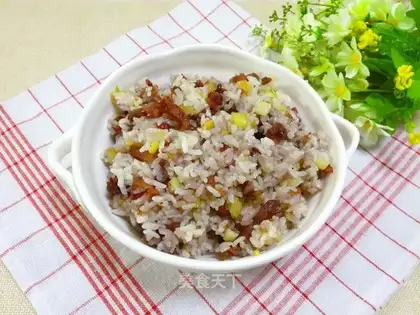Potato sausage fried rice