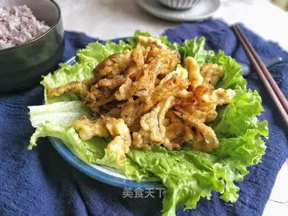 Soft-fried mushrooms
