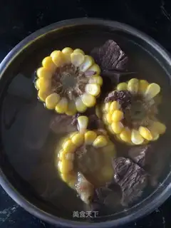 Corn beef soup