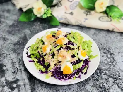 A purple egg egg salad