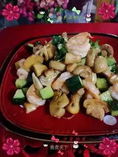 Straw mushroom shrimp