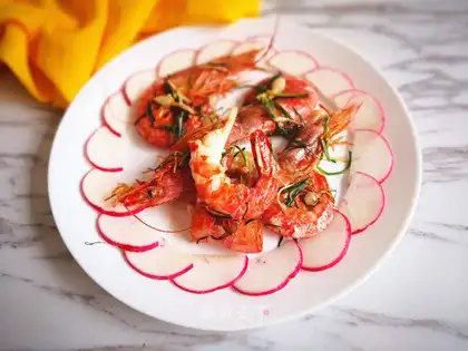 Shrimp fried in wild mountains