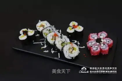 Flipping cherry sushi