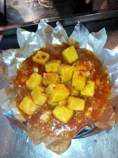 Shrimp gold tofu