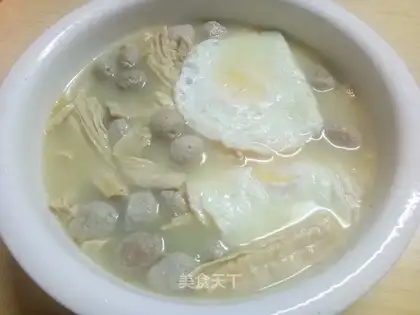 Arsenic egg meatball soup
