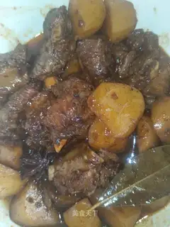 Potato burn ribs