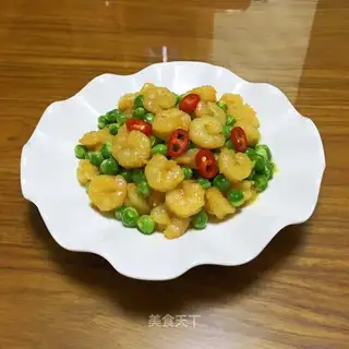 Peas and shrimp