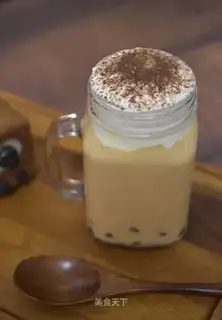 Cheese milk with taco caramel tea