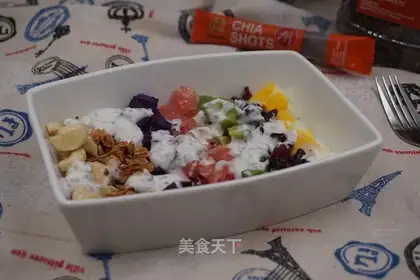 Zia seed yogurt rainbow salad