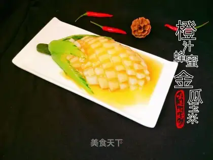 Orange juice honey melon corn