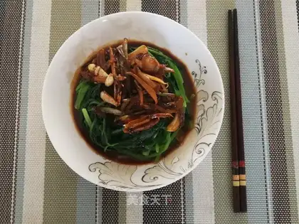 Squid spinach