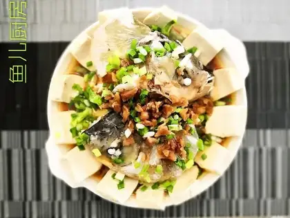 The tofu steamed fish head