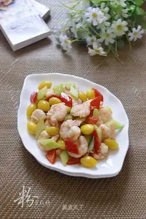 stir-fried shrimps with ginkgo seeds
