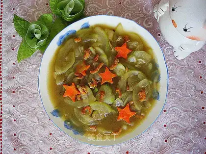 Roasted white gourd with sea rice