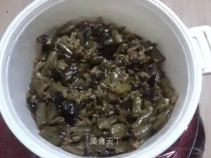 Steaming salty rice in the microwave