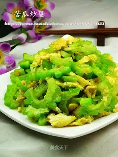 Scrambled eggs with bitter gourd