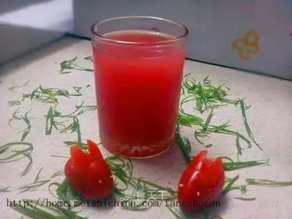 Watermelon and tomato juice