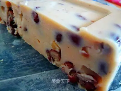 Coconut juice red bean parfait