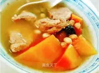 Papaya pork ribs in casserole
