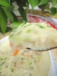 Steamed egg custard with minced pork