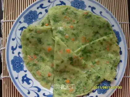 Chicken feather vegetable carrot pancakes