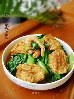 Braised vegetable gluten in oil