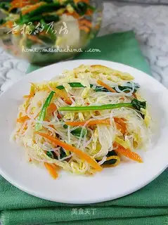 Spinach mixed vermicelli