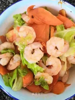 Round cabbage and shrimp