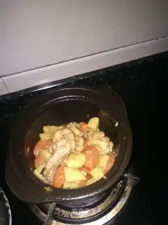 Chicken-legged potato carrots