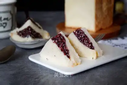 A purple sandwich