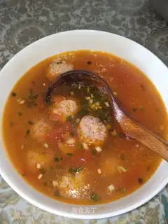 Tomato meatball soup